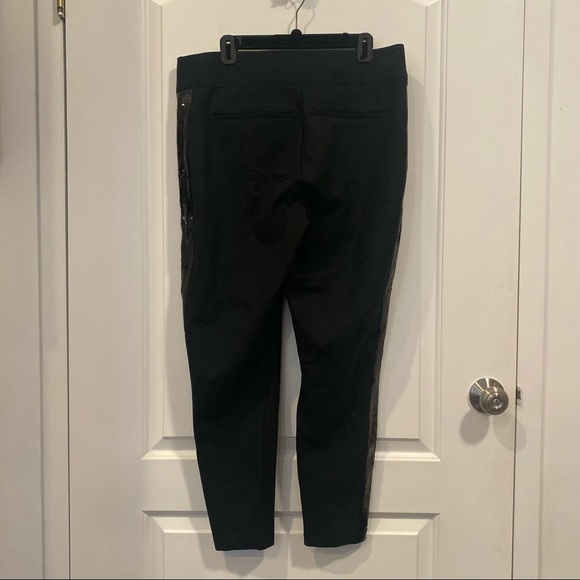 Spanx Perfect Black Pant with Sequin Tuxedo stripe - Picture 4 of 4